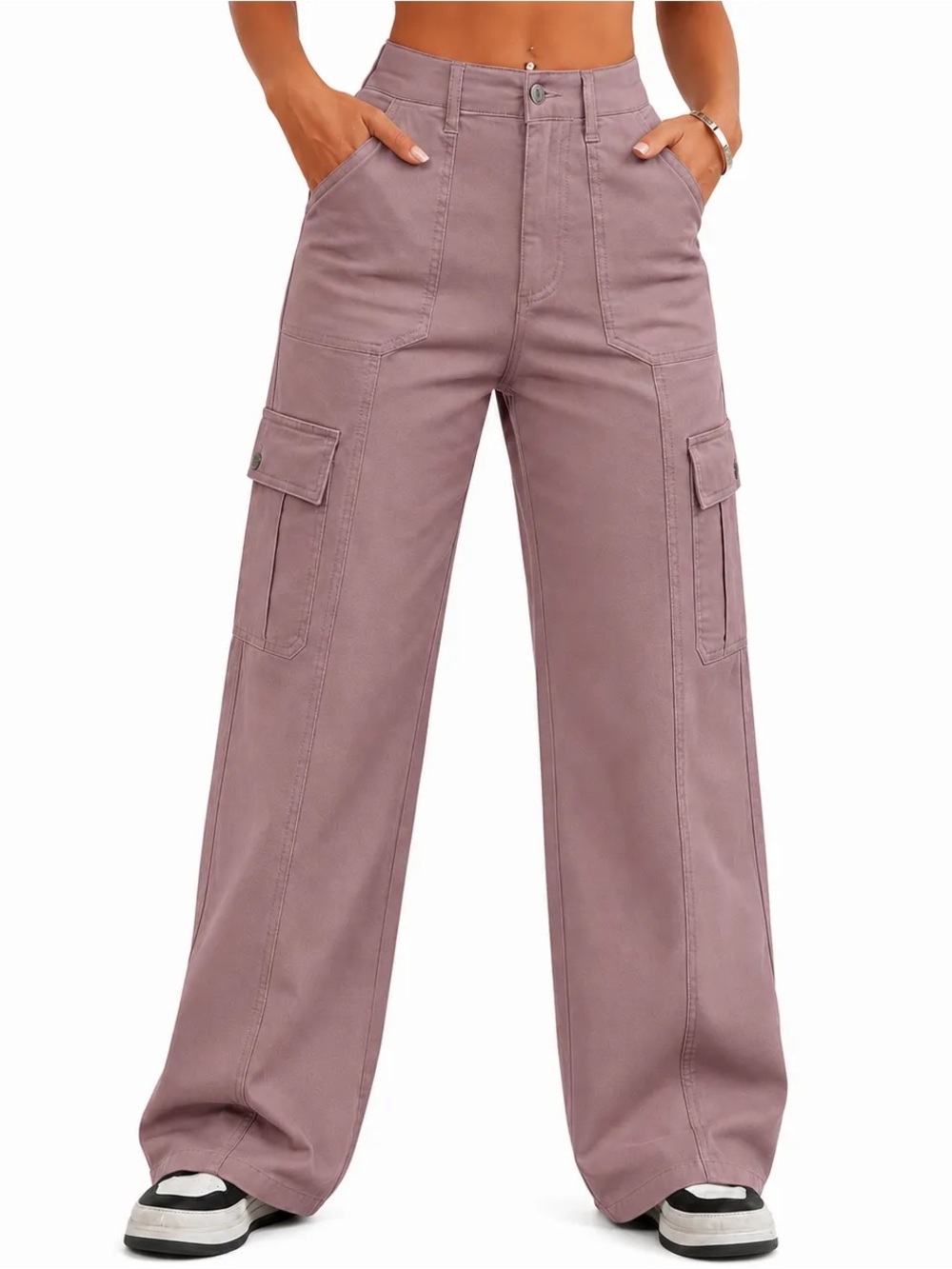Wild Fable Pink Mauve Wide Leg Cargo Pants Utility Y2K XXS Street Skater